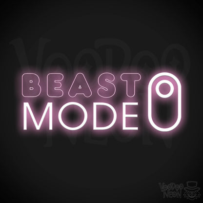 Beast Mode Neon Sign - Neon Beast Mode Sign - LED Lights - Color Light Pink