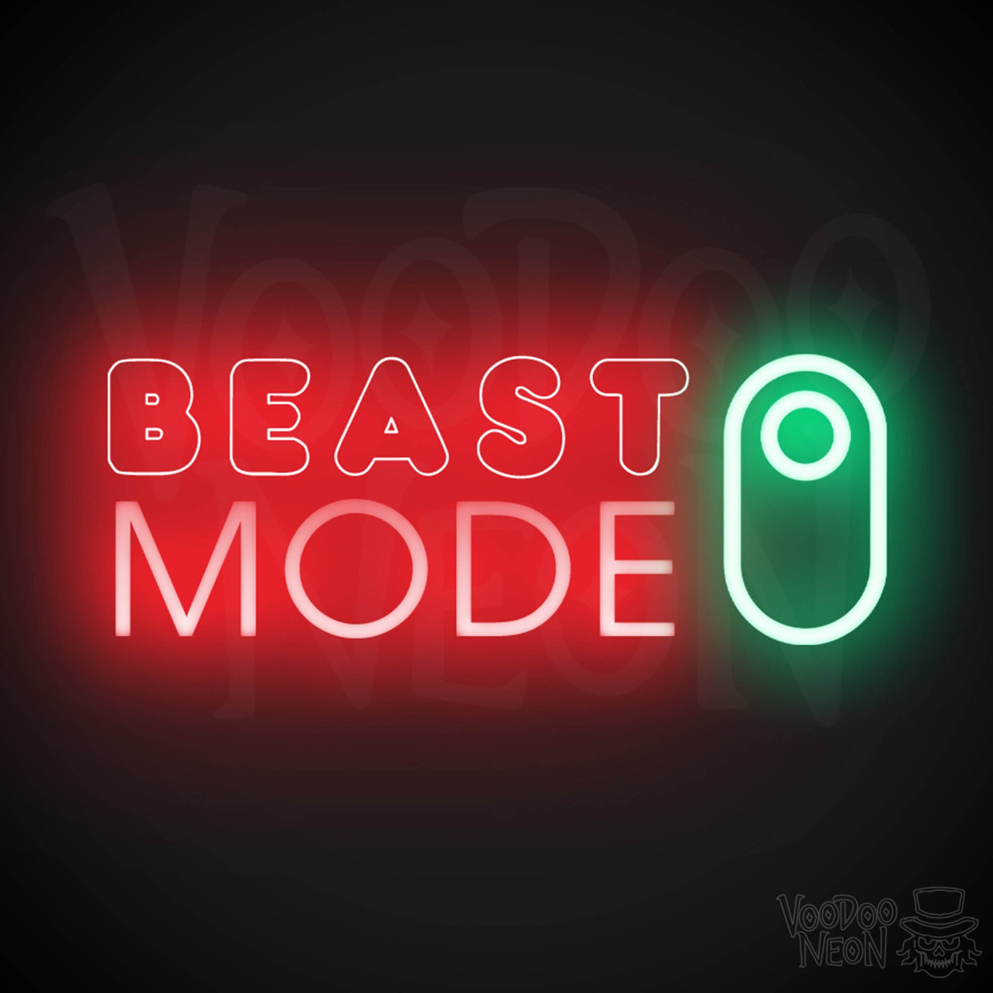 Beast Mode Neon Sign - Neon Beast Mode Sign - LED Lights - Color Multi-Color