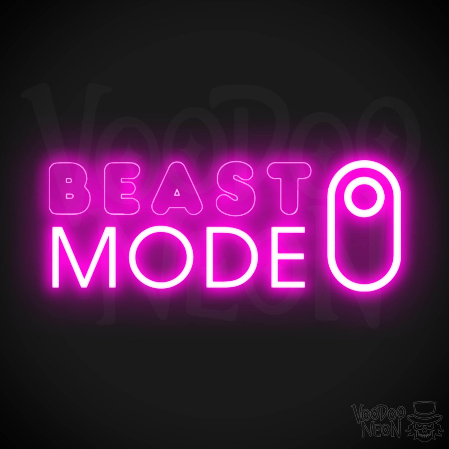 Beast Mode Neon Sign - Neon Beast Mode Sign - LED Lights - Color Pink