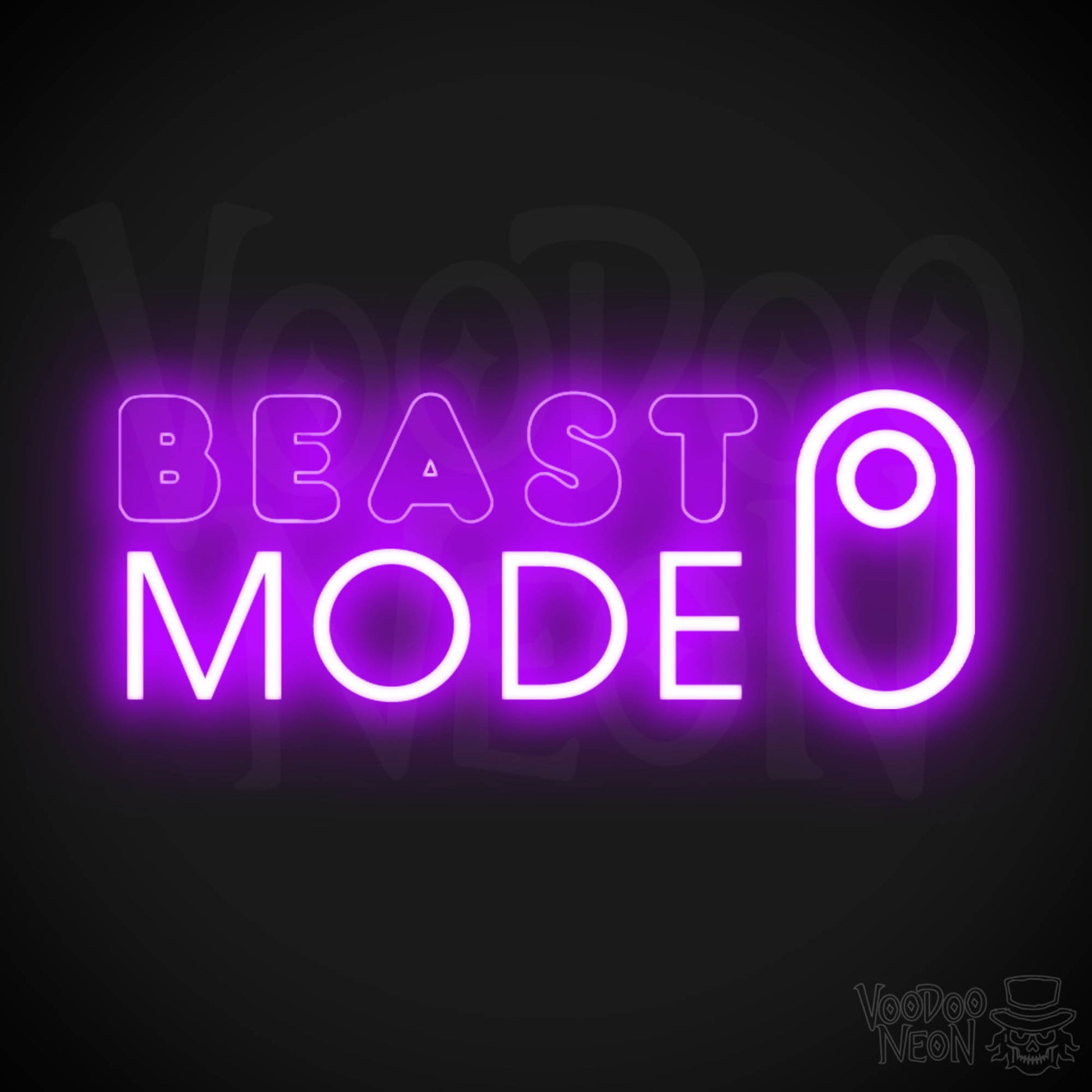 Beast Mode Neon Sign - Neon Beast Mode Sign - LED Lights - Color Purple