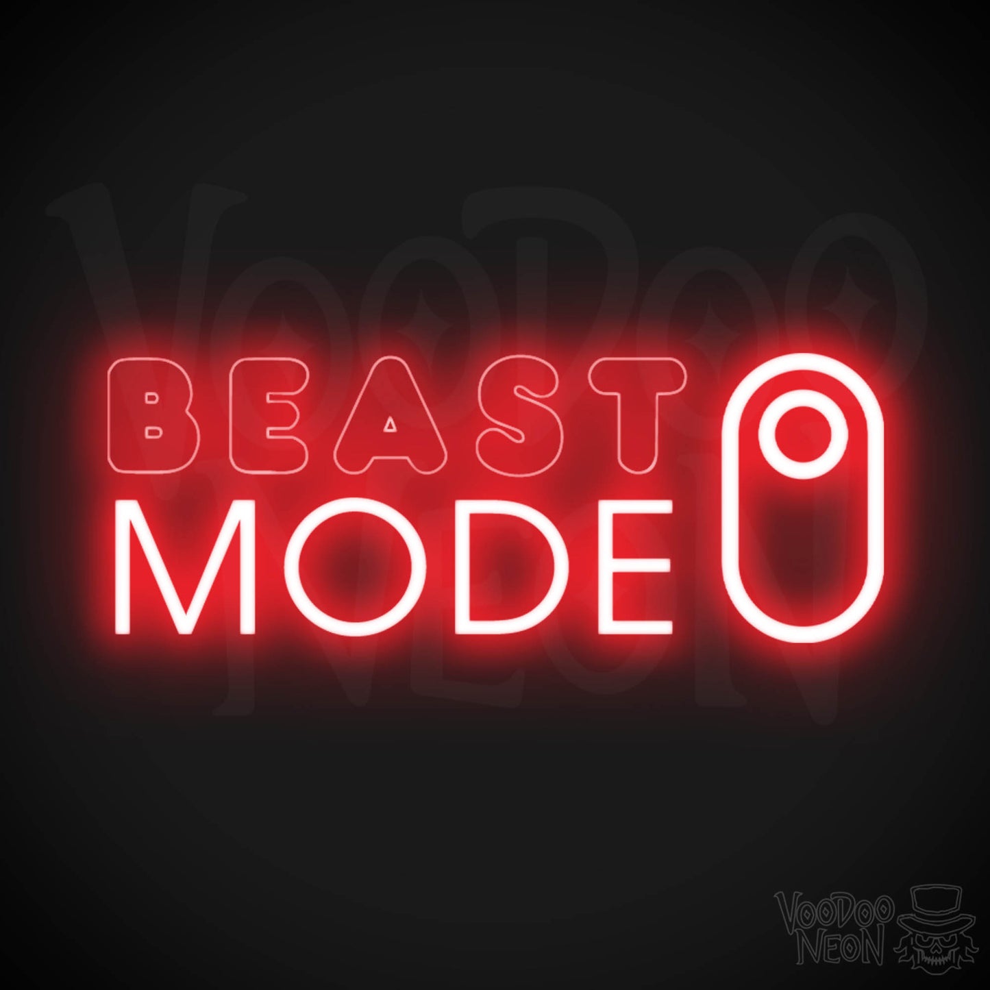 Beast Mode Neon Sign - Neon Beast Mode Sign - LED Lights - Color Red