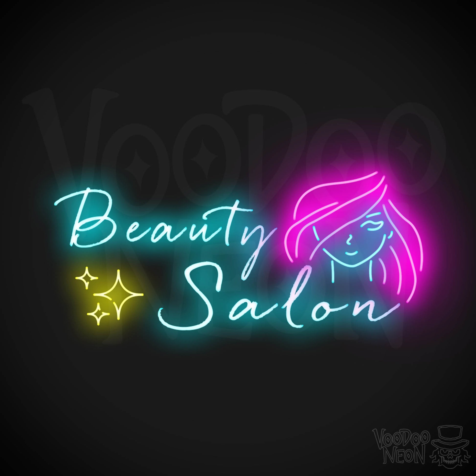 Beauty Salon Neon Sign - Wall Art - Neon Beauty Salon Sign - Color Multi-Color