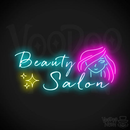 Beauty Salon Neon Sign - Wall Art - Neon Beauty Salon Sign - Color Multi-Color