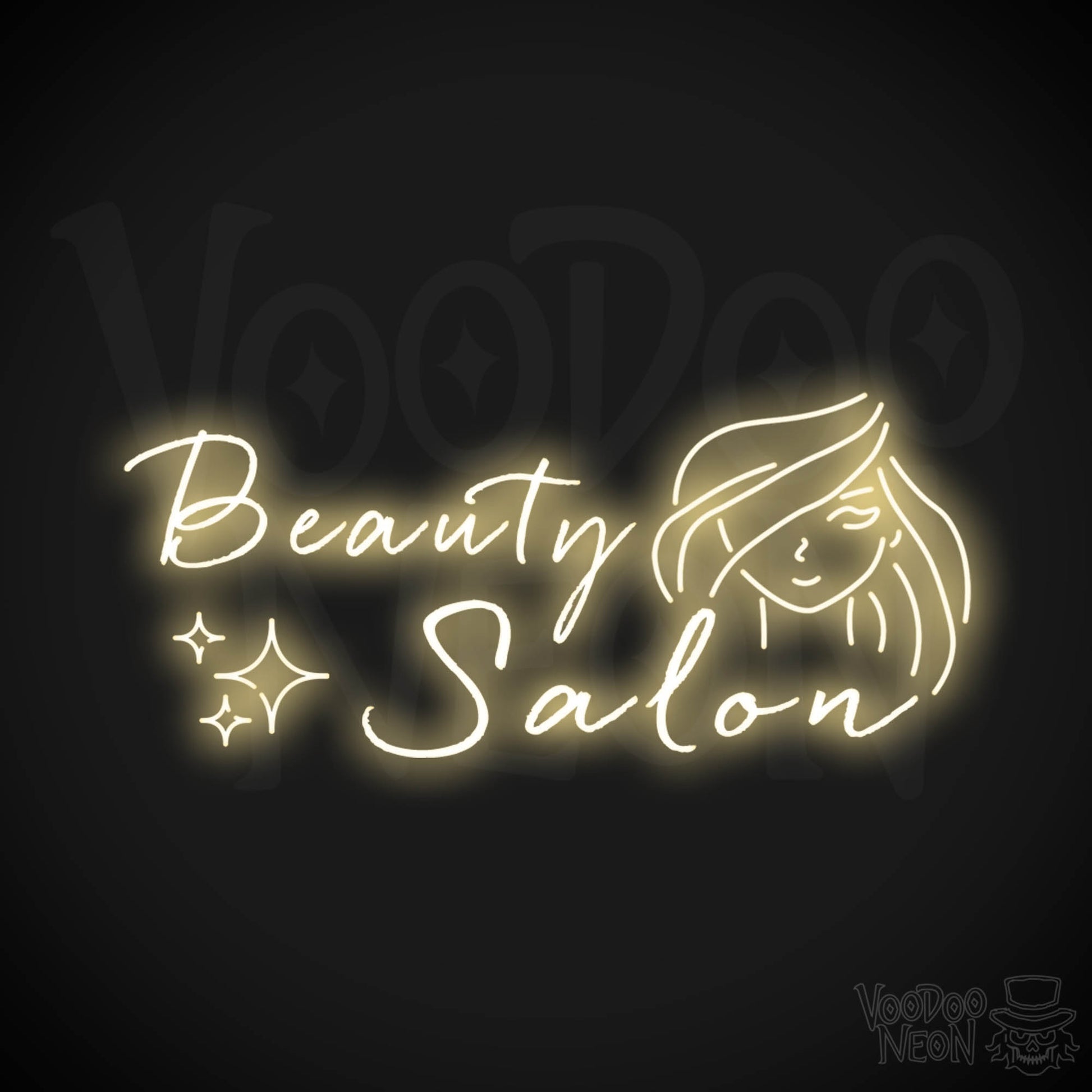Beauty Salon Neon Sign - Wall Art - Neon Beauty Salon Sign - Color Warm White