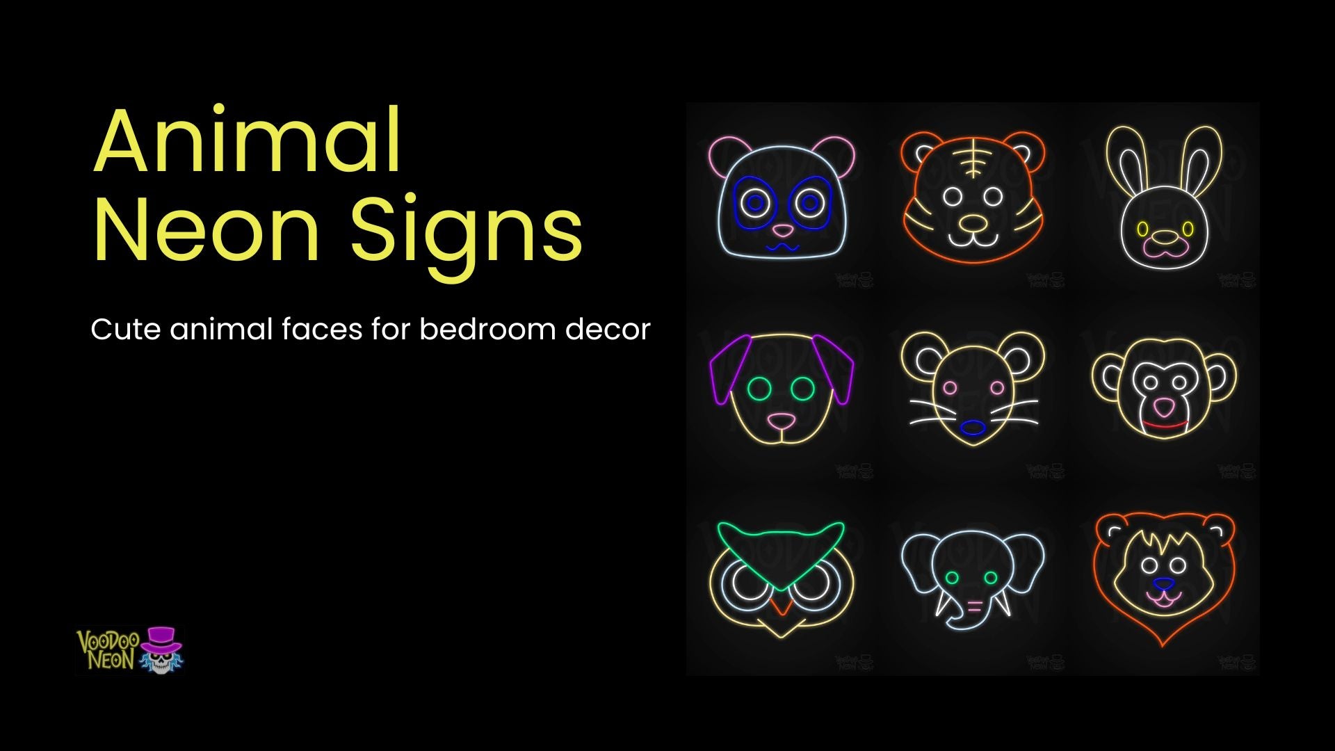 Bedroom Decor Ideas - Animal neon signs