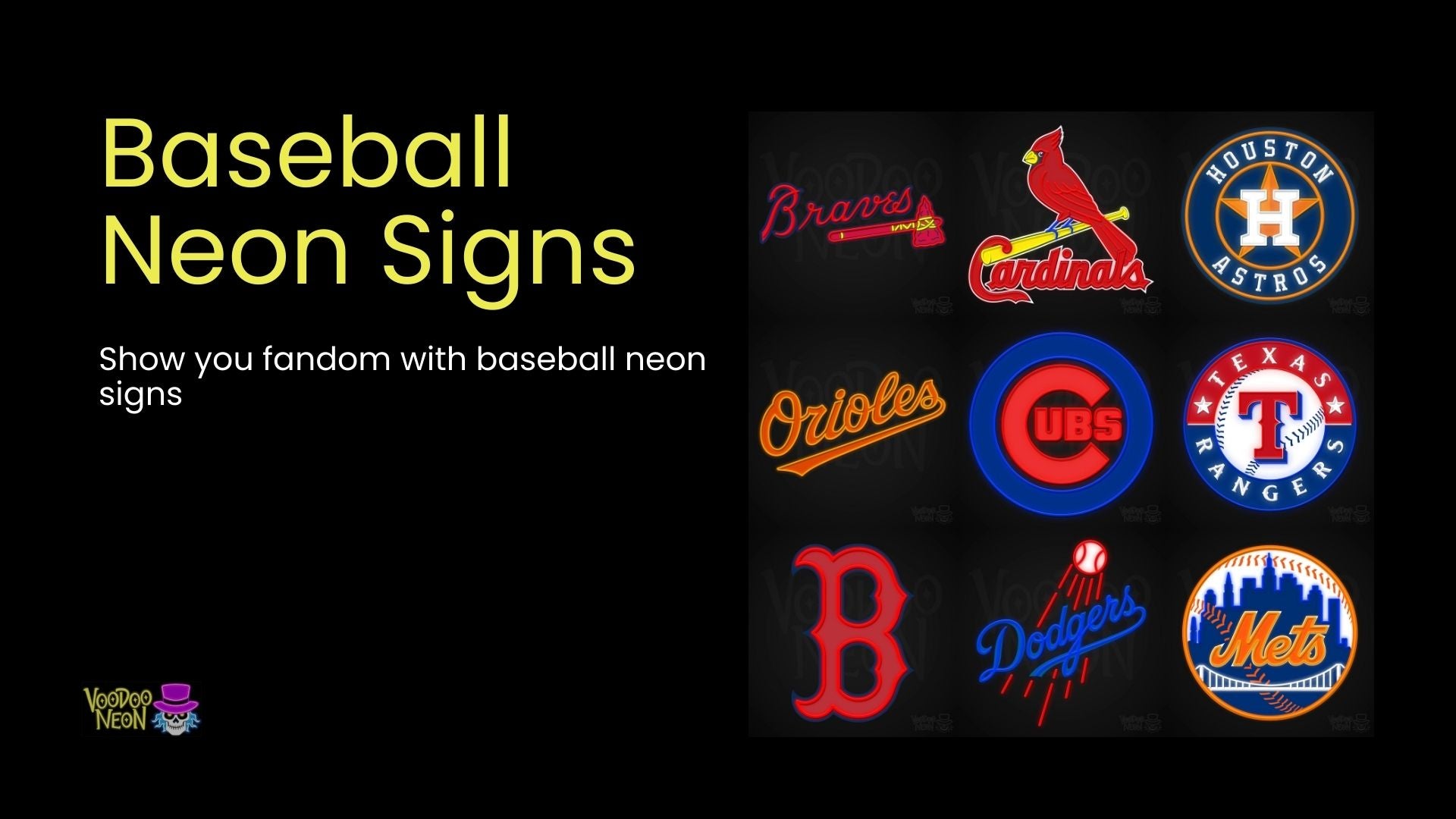 Bedroom Decor Ideas - Baseball neon signs