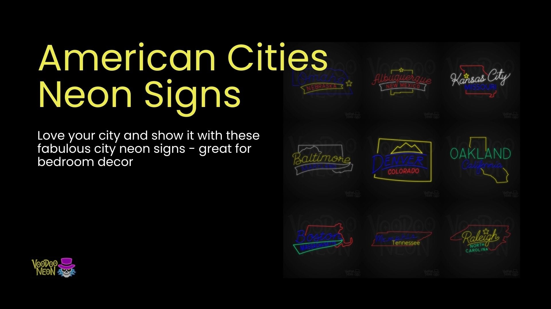 Bedroom Decor Ideas - City neon signs