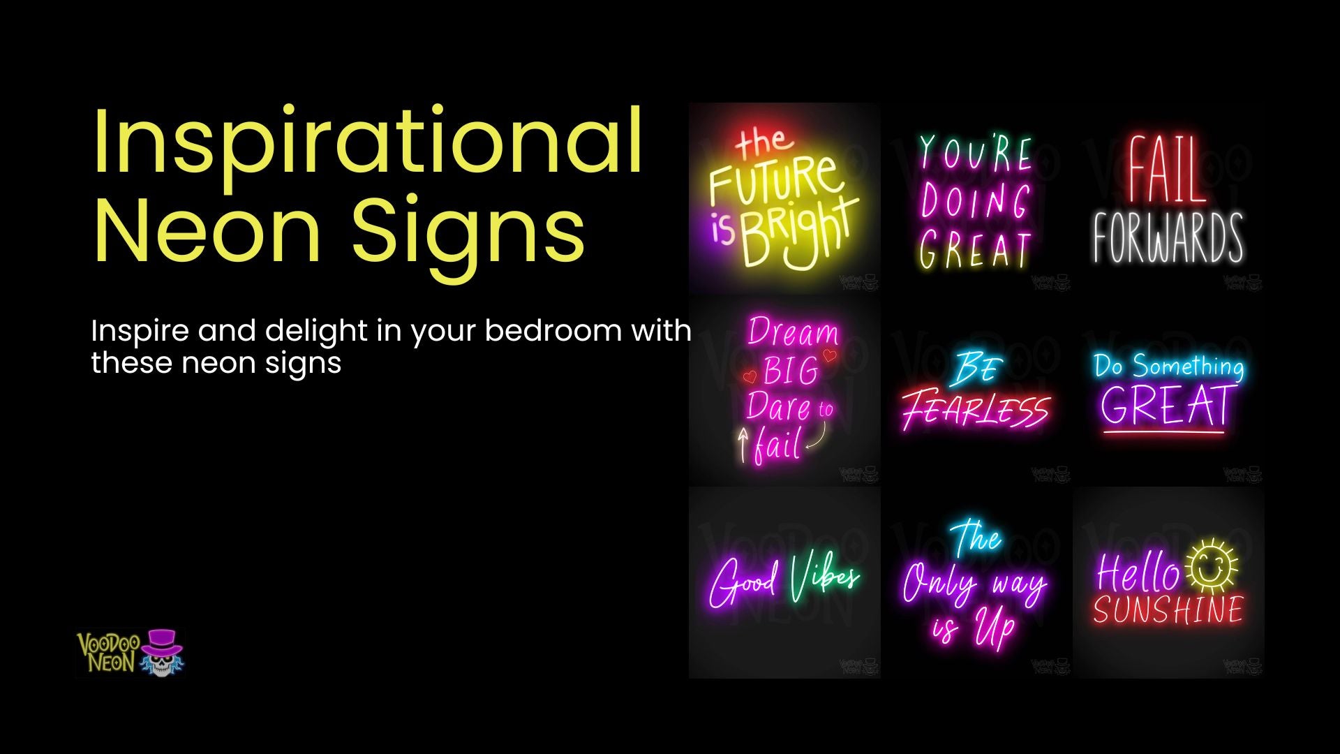 Bedroom Decor Ideas - Inspirational neon signs