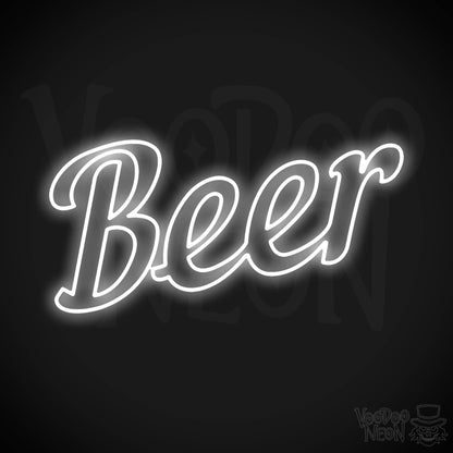 Beer LED Neon - White