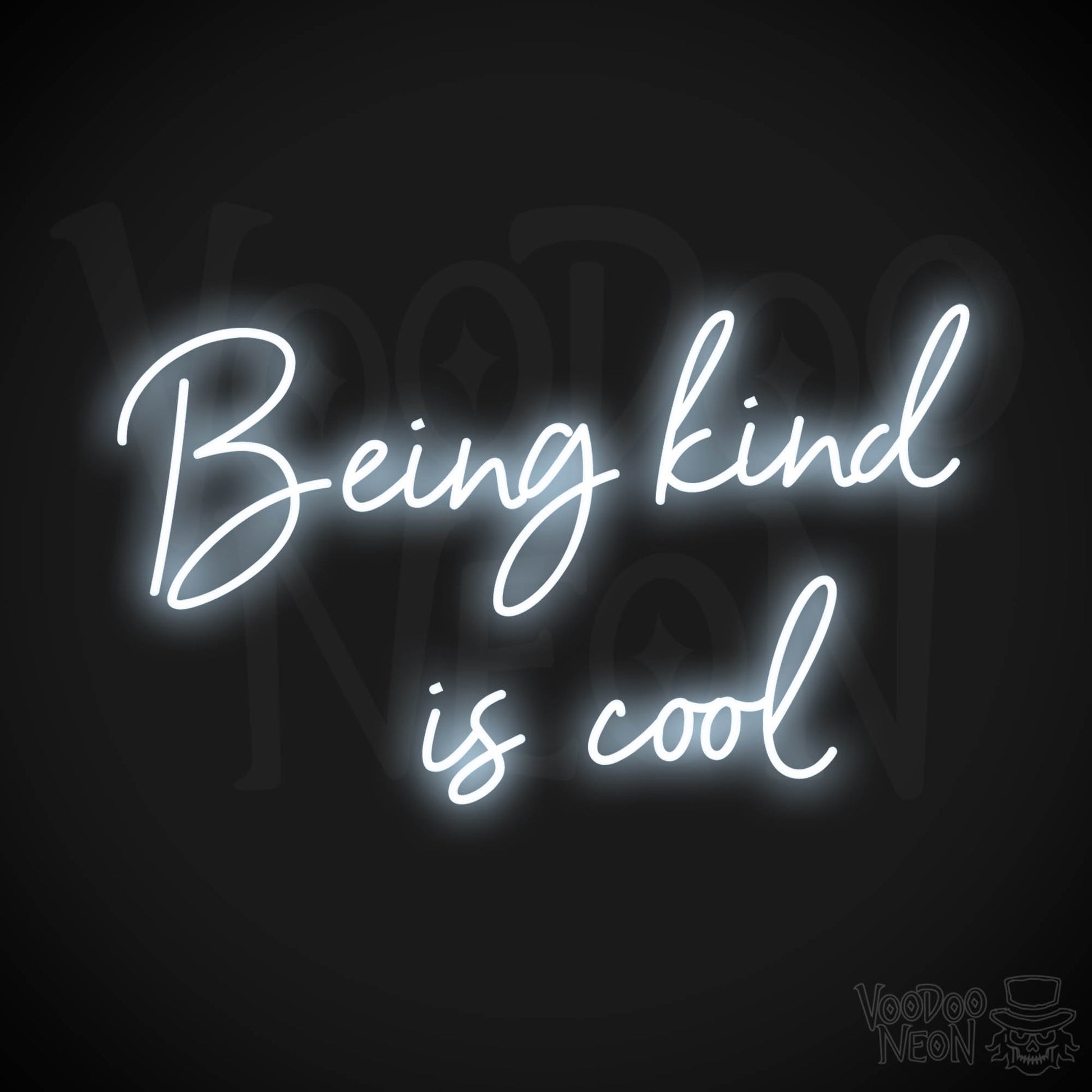 Being Kind Is Cool LED Neon - Cool White