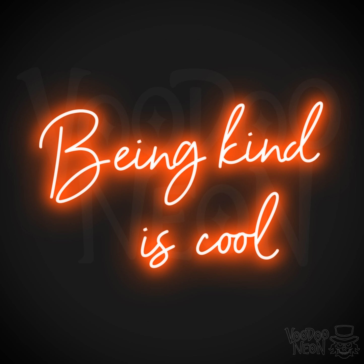 Being Kind Is Cool LED Neon - Orange