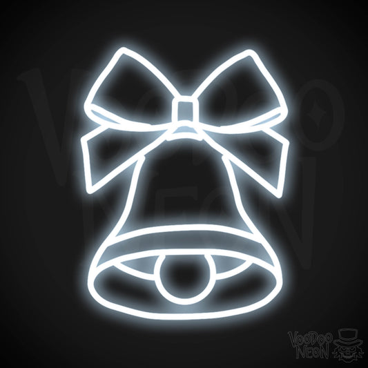 Bell Neon Sign - Neon Bell Sign - Xmas Bell Wall Art - Color Cool White