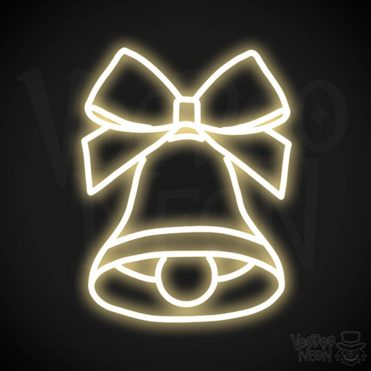 Bell Neon Sign - Neon Bell Sign - Xmas Bell Wall Art - Color Warm White