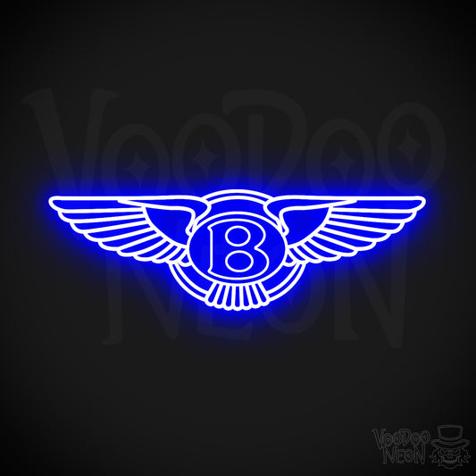 Bently Neon Sign - Bently Sign - Bently Decor - Wall Art - Color Dark Blue