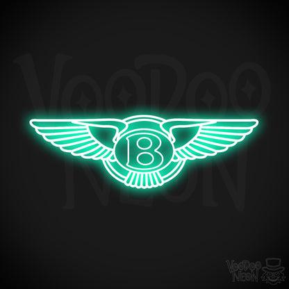 Bently Neon Sign - Bently Sign - Bently Decor - Wall Art - Color Light Green