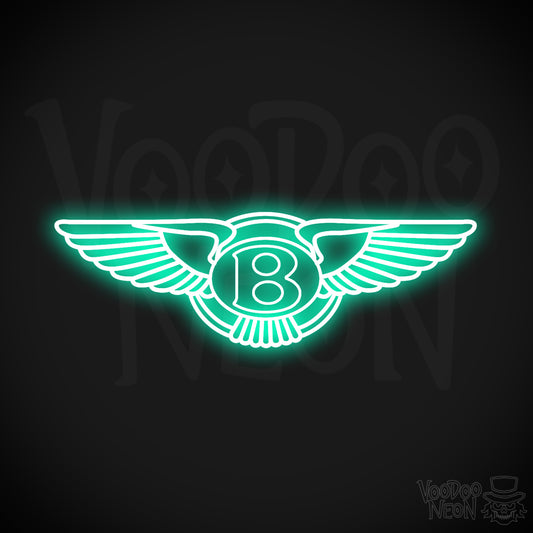 Bently Neon Sign - Bently Sign - Bently Decor - Wall Art - Color Light Green
