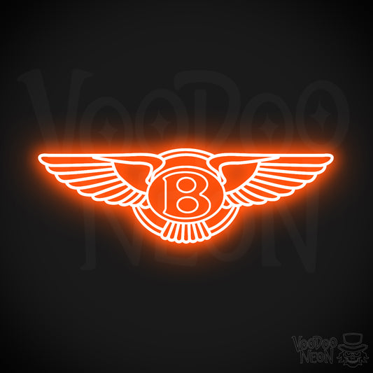 Bently Neon Sign - Bently Sign - Bently Decor - Wall Art - Color Orange