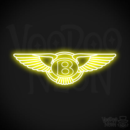Bently Neon Sign - Bently Sign - Bently Decor - Wall Art - Color Yellow