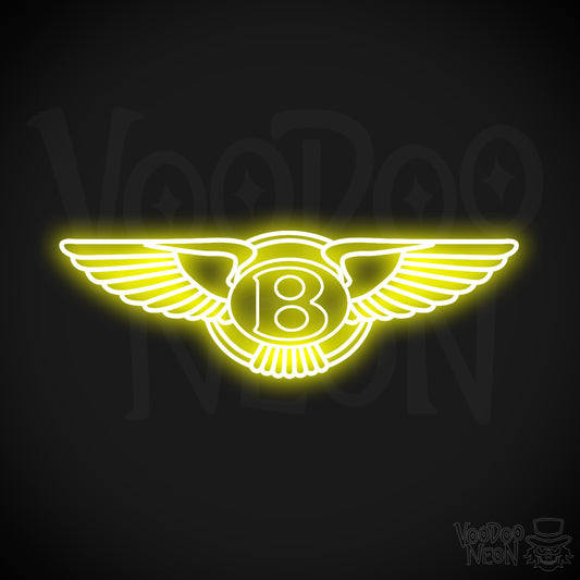 Bently Neon Sign - Bently Sign - Bently Decor - Wall Art - Color Yellow