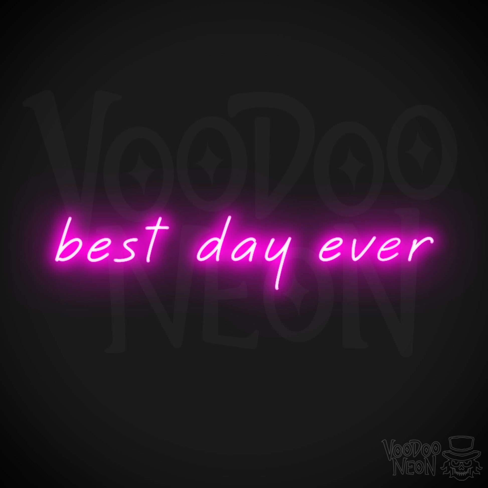 Best Day Ever Neon Sign - Best Day Ever Sign - Light Up Artwork - Color Pink