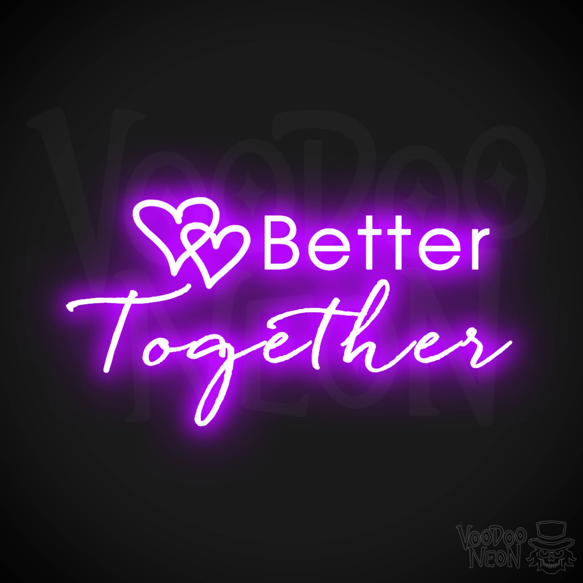 Romantic Quality Bright Pink “Better Together” LED Night Light Room Wall outlet Decor