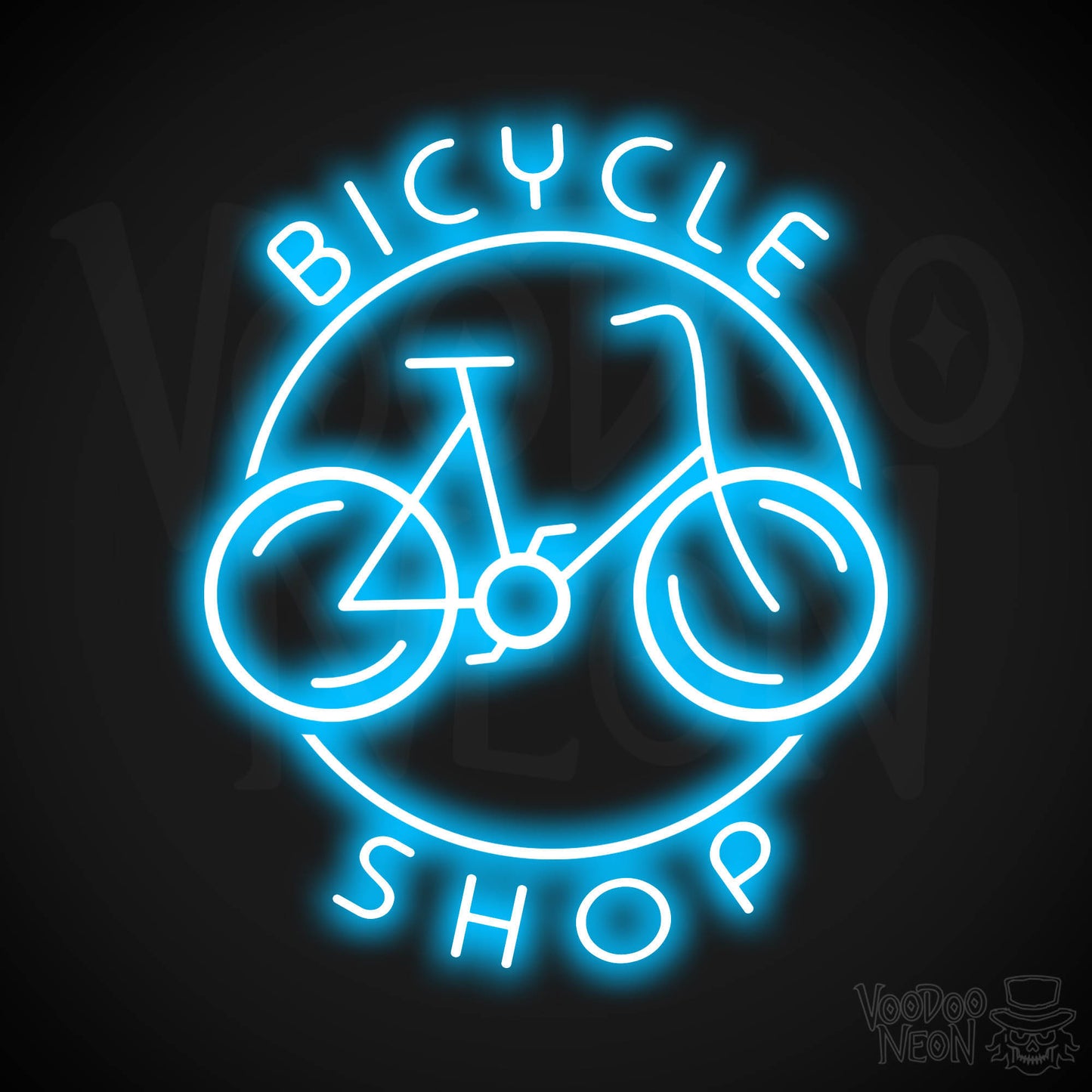 Bicycle Shop LED Neon - Dark Blue