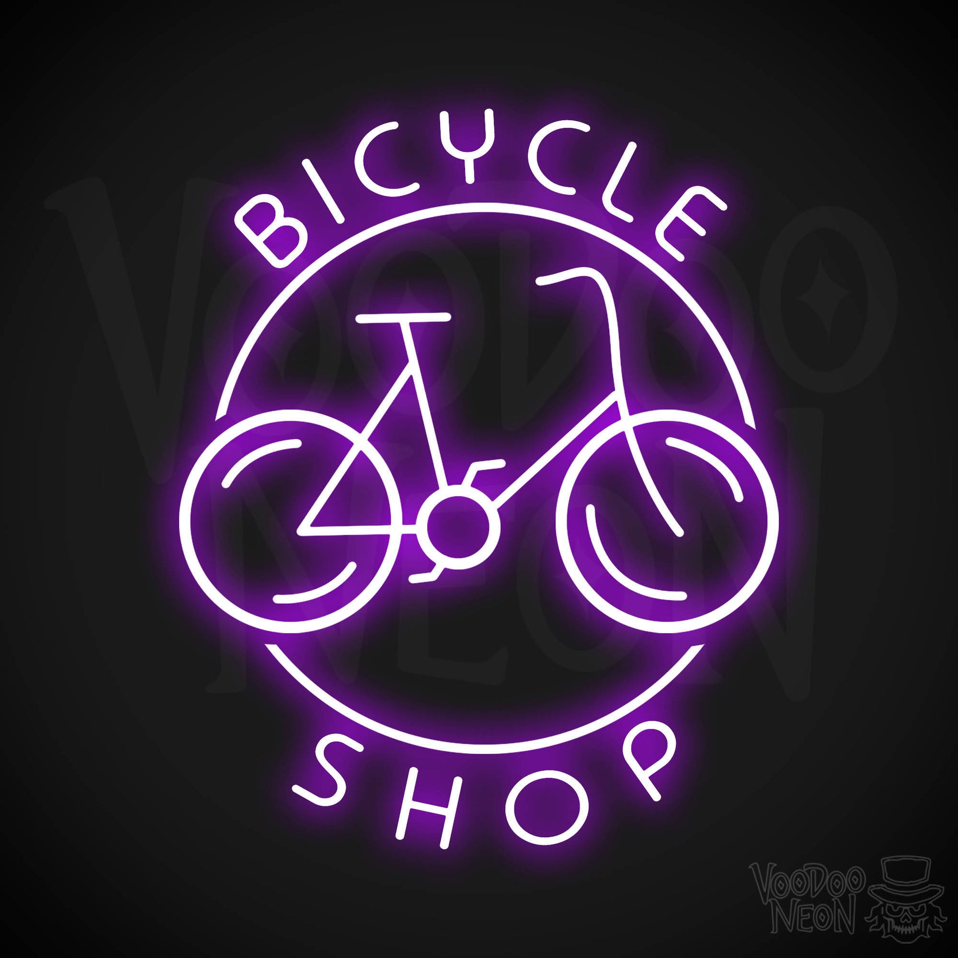 Bicycle Shop LED Neon - Purple