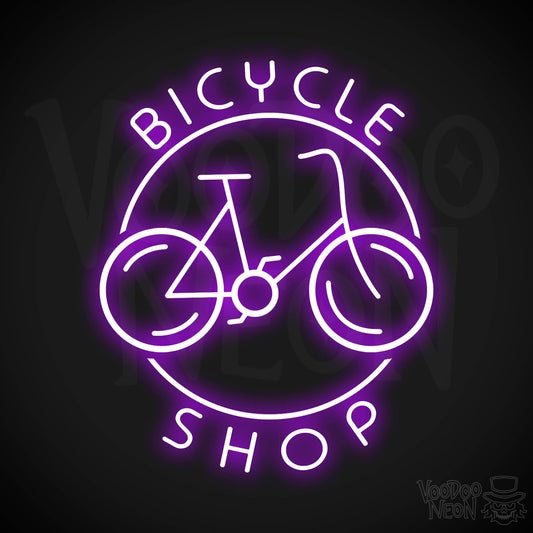 Bicycle Shop LED Neon - Purple