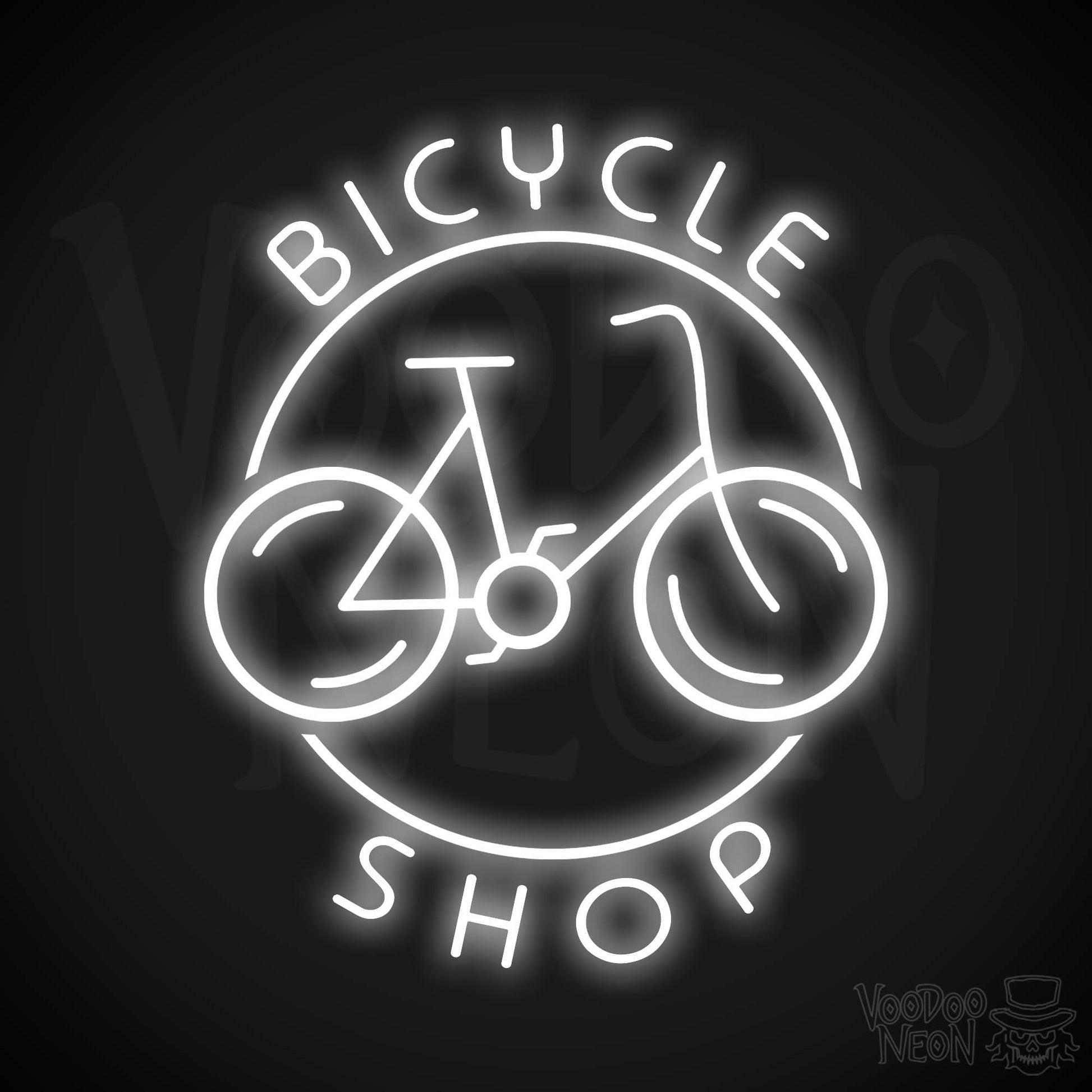 Bicycle Shop LED Neon - White