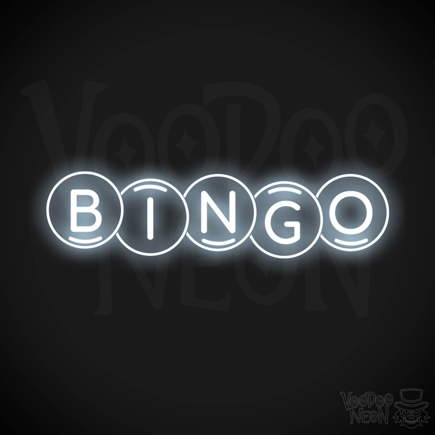Bingo Neon Sign - Bingo Sign - Wall Art - Color Cool White