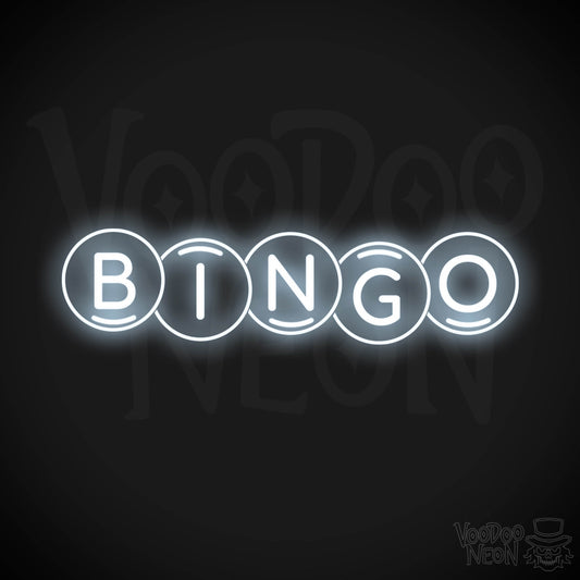 Bingo Neon Sign - Bingo Sign - Wall Art - Color Cool White