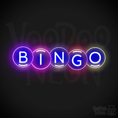 Bingo Neon Sign - Bingo Sign - Wall Art - Color Multi-Color