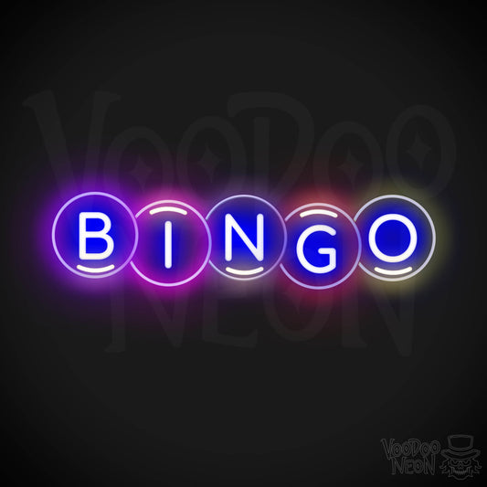 Bingo Neon Sign - Bingo Sign - Wall Art - Color Multi-Color