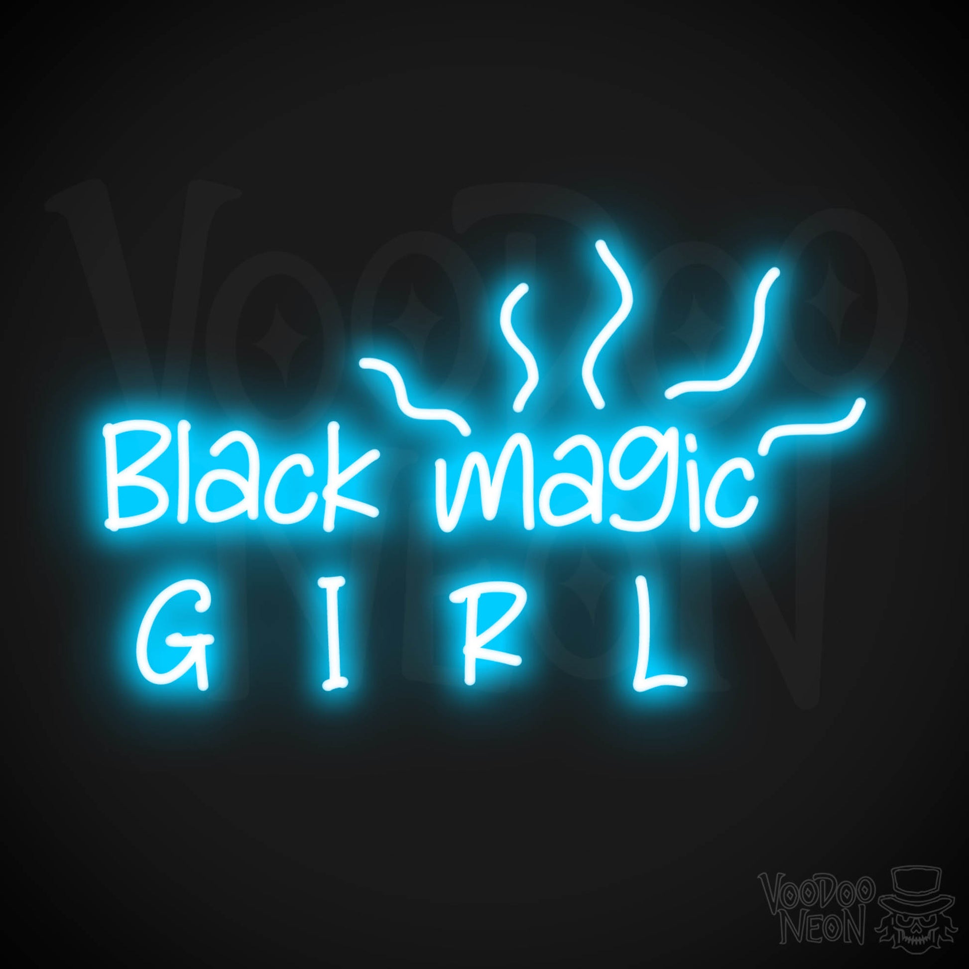 Black Magic Girl LED Neon - Dark Blue