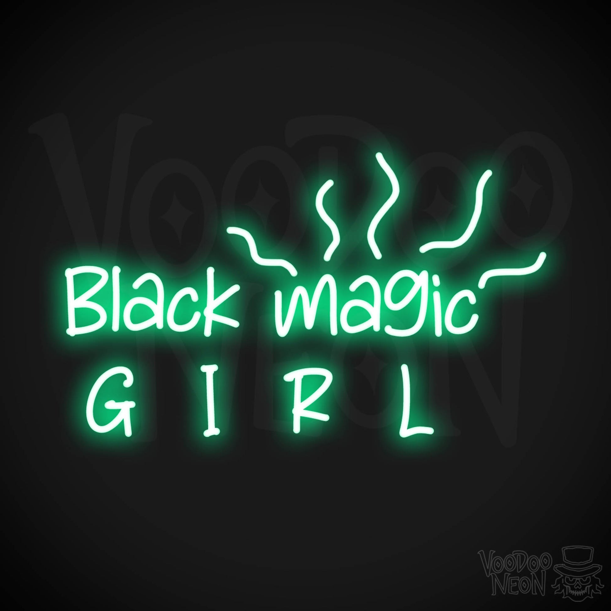 Black Magic Girl LED Neon - Green