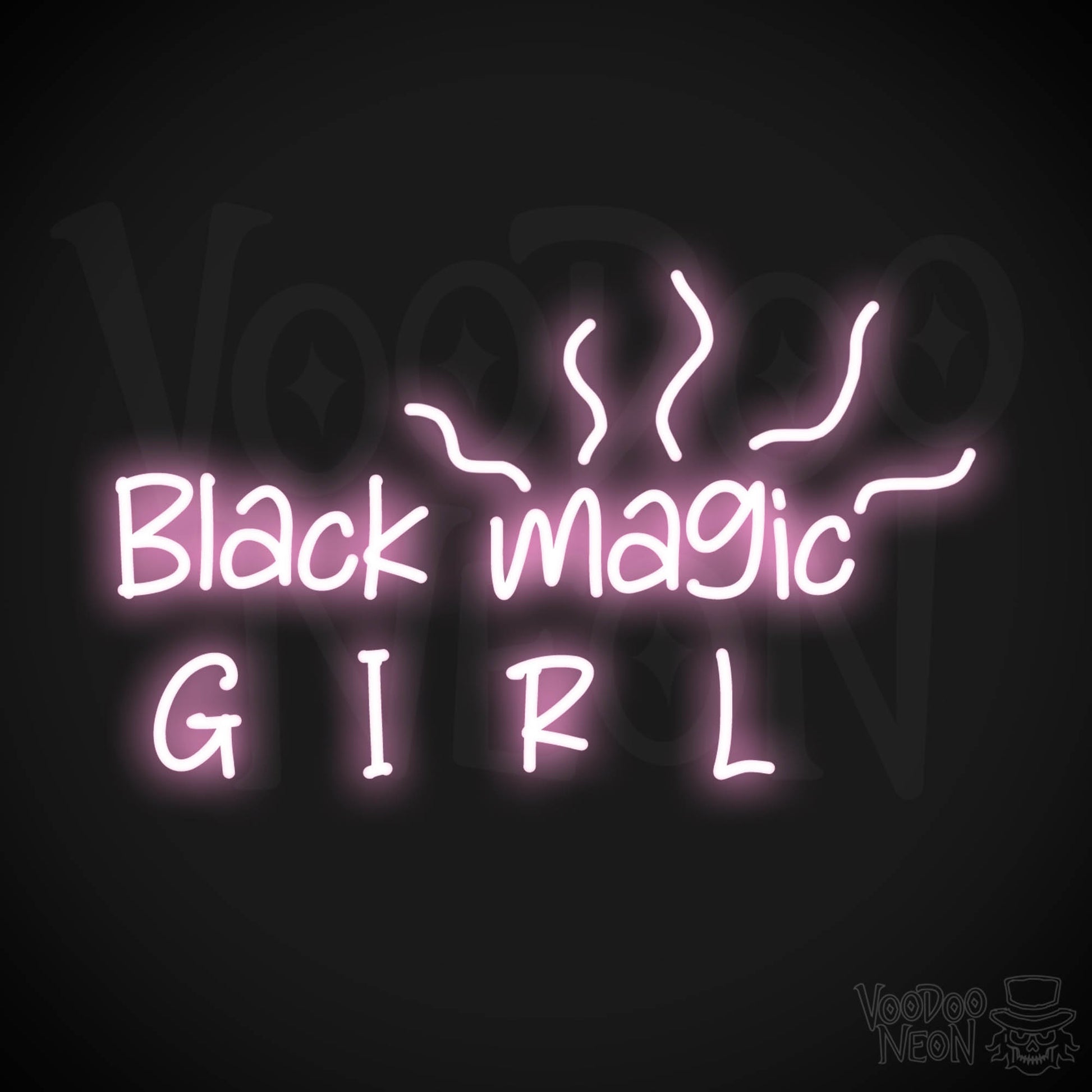 Black Magic Girl LED Neon - Light Pink