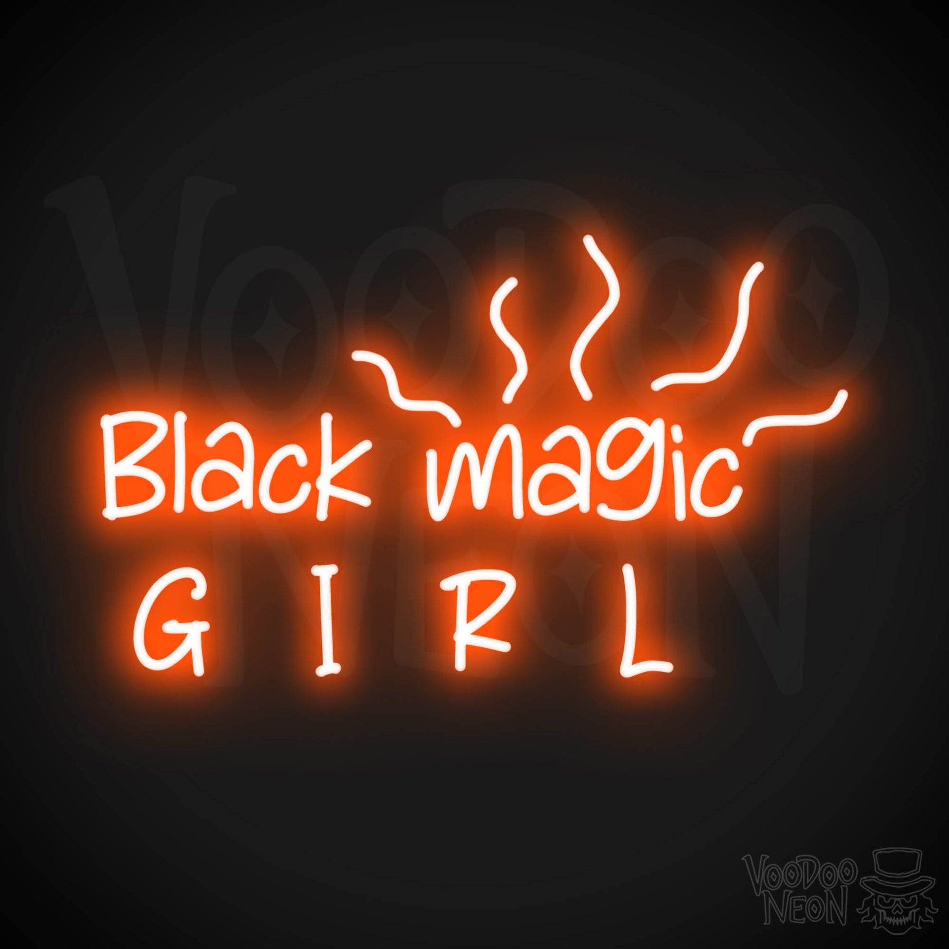 Black Magic Girl LED Neon - Orange