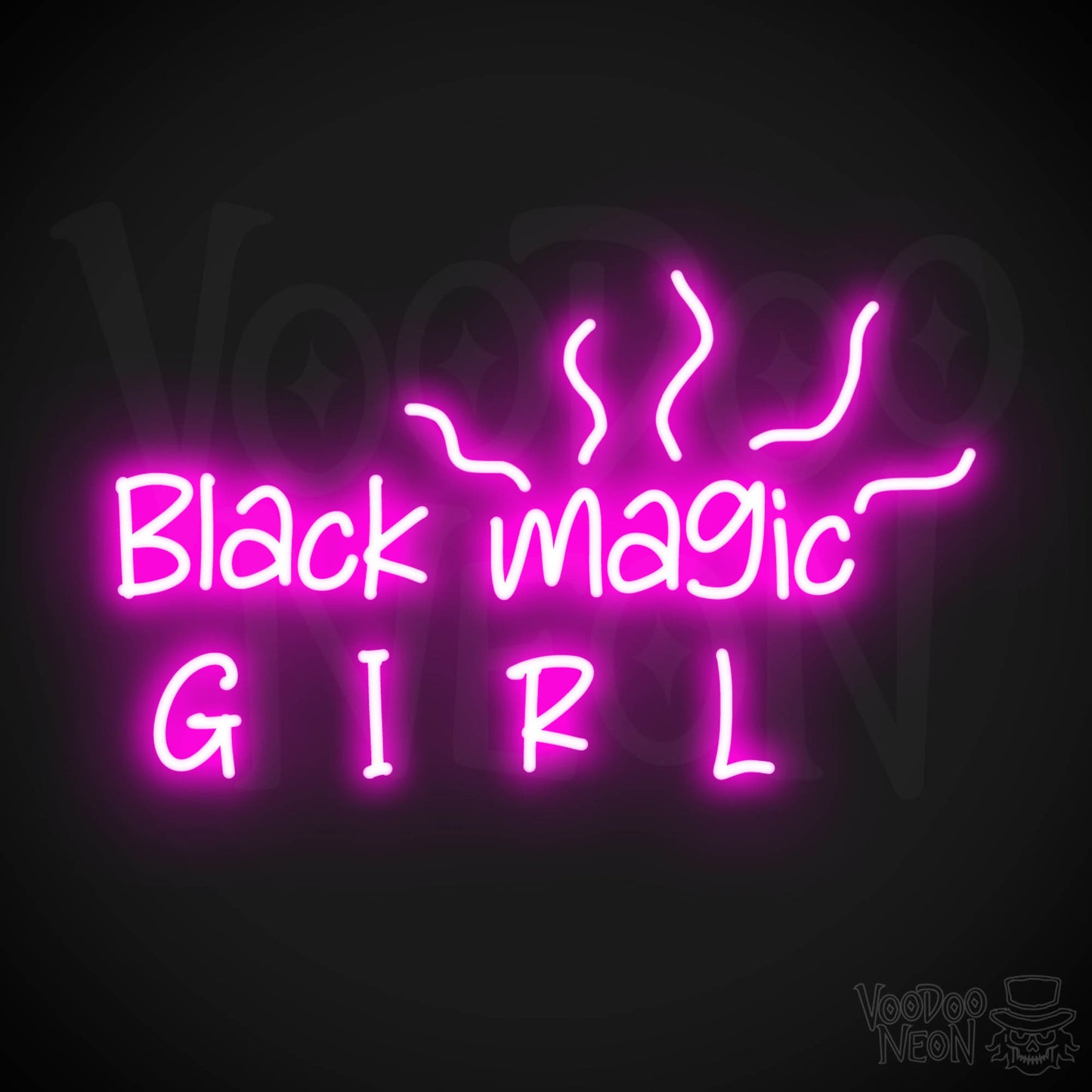 Black Magic Girl LED Neon - Pink