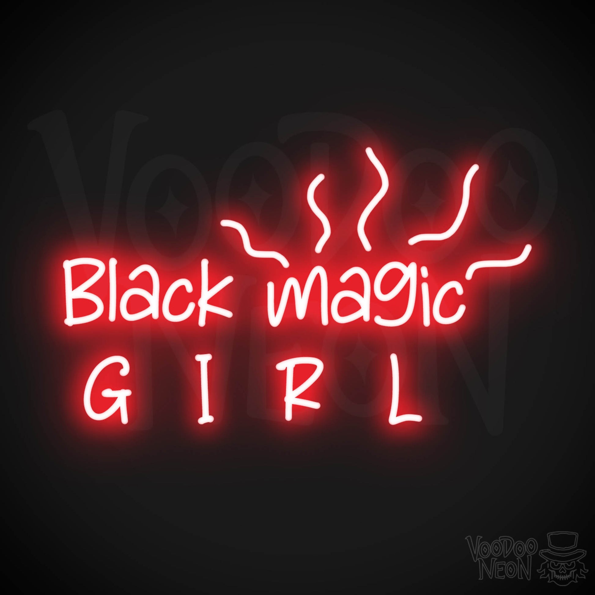 Black Magic Girl LED Neon - Red