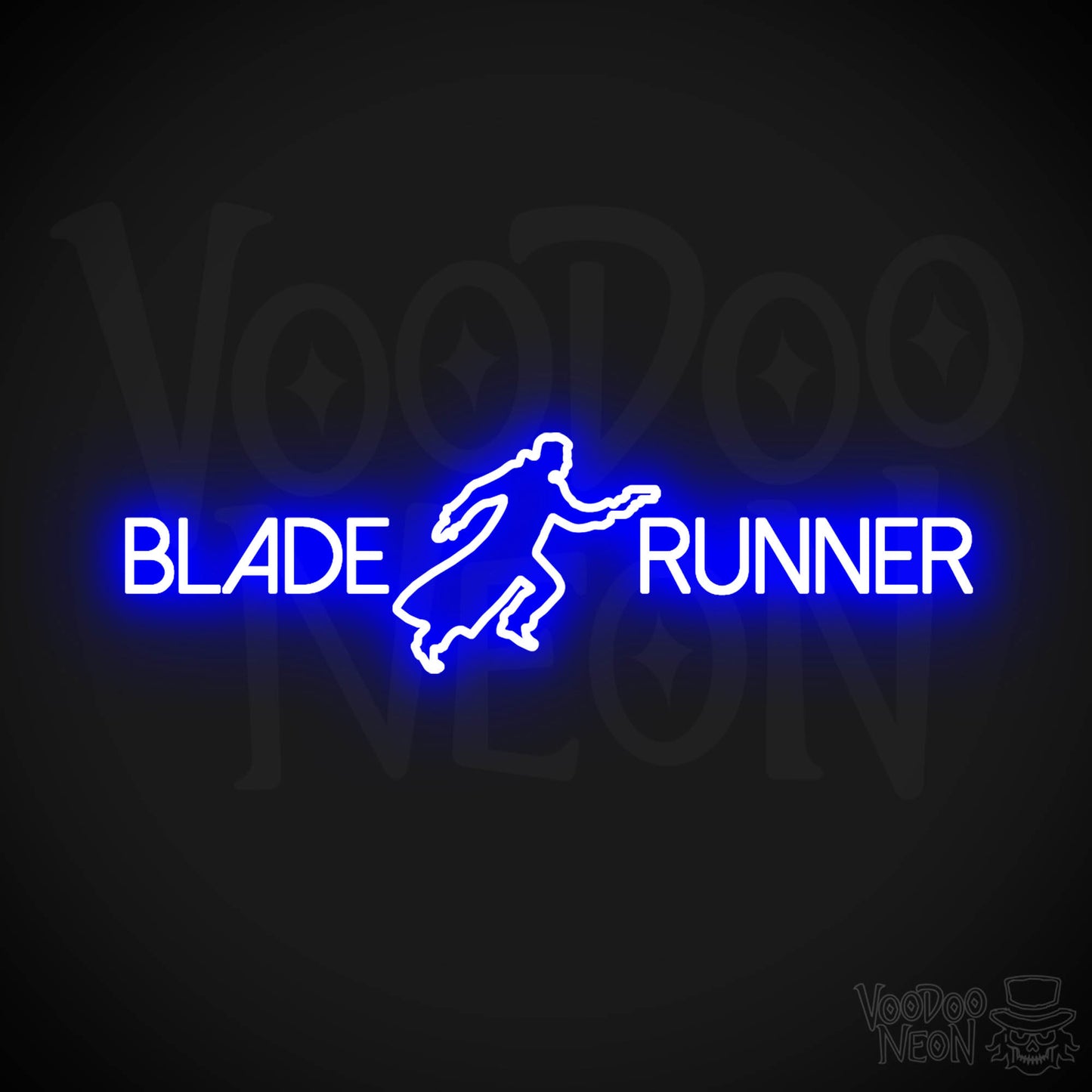 Blade Runner Neon Sign - Neon Blade Runner Sign - Movie LED Wall Art - Color Dark Blue