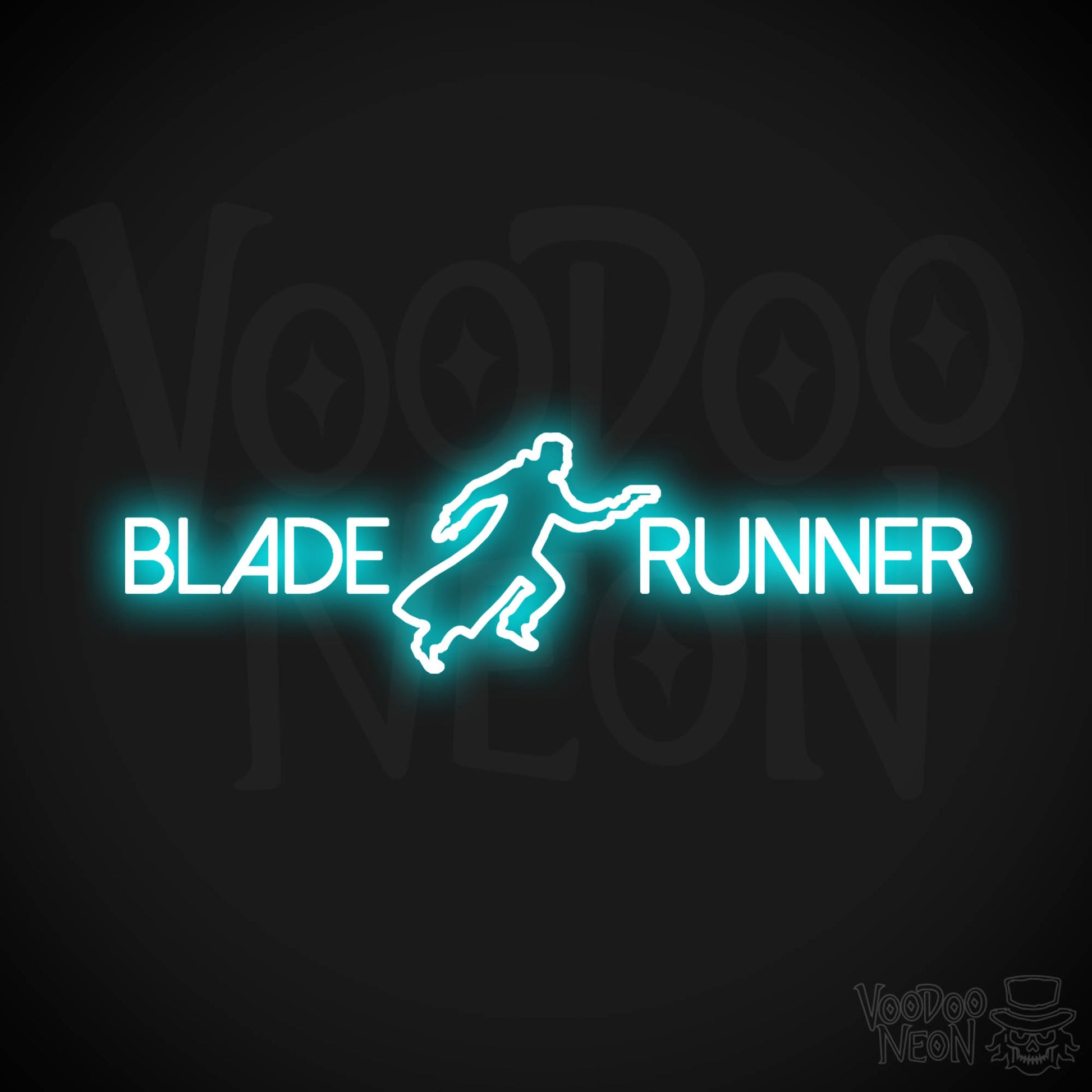 Blade Runner Neon Sign - Neon Blade Runner Sign - Movie LED Wall Art - Color Ice Blue