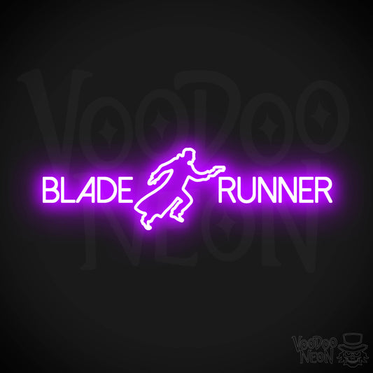 Blade Runner Neon Sign - Neon Blade Runner Sign - Movie LED Wall Art - Color Purple