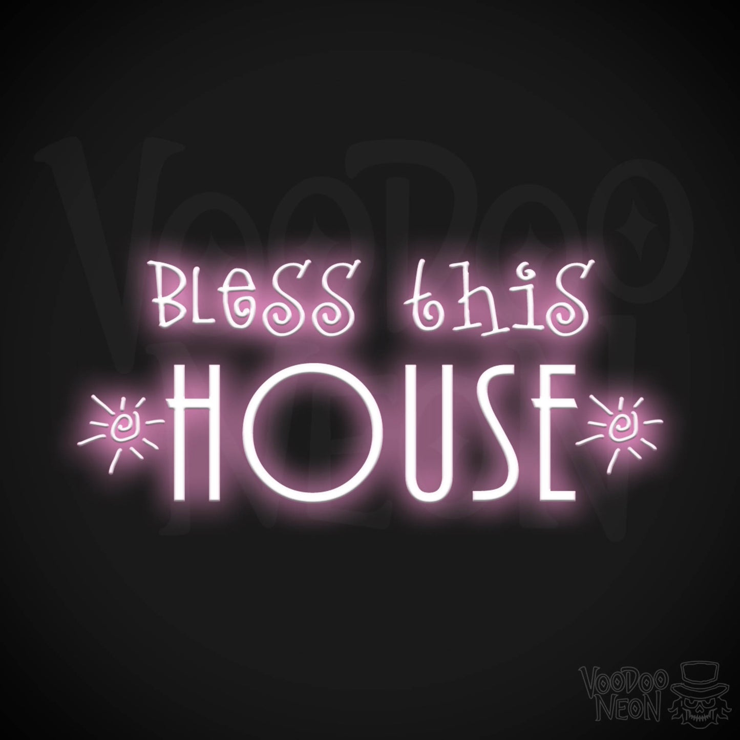 Bless This House Neon Sign - Neon Bless This House Sign - LED Light Up Sign - Color Light Pink