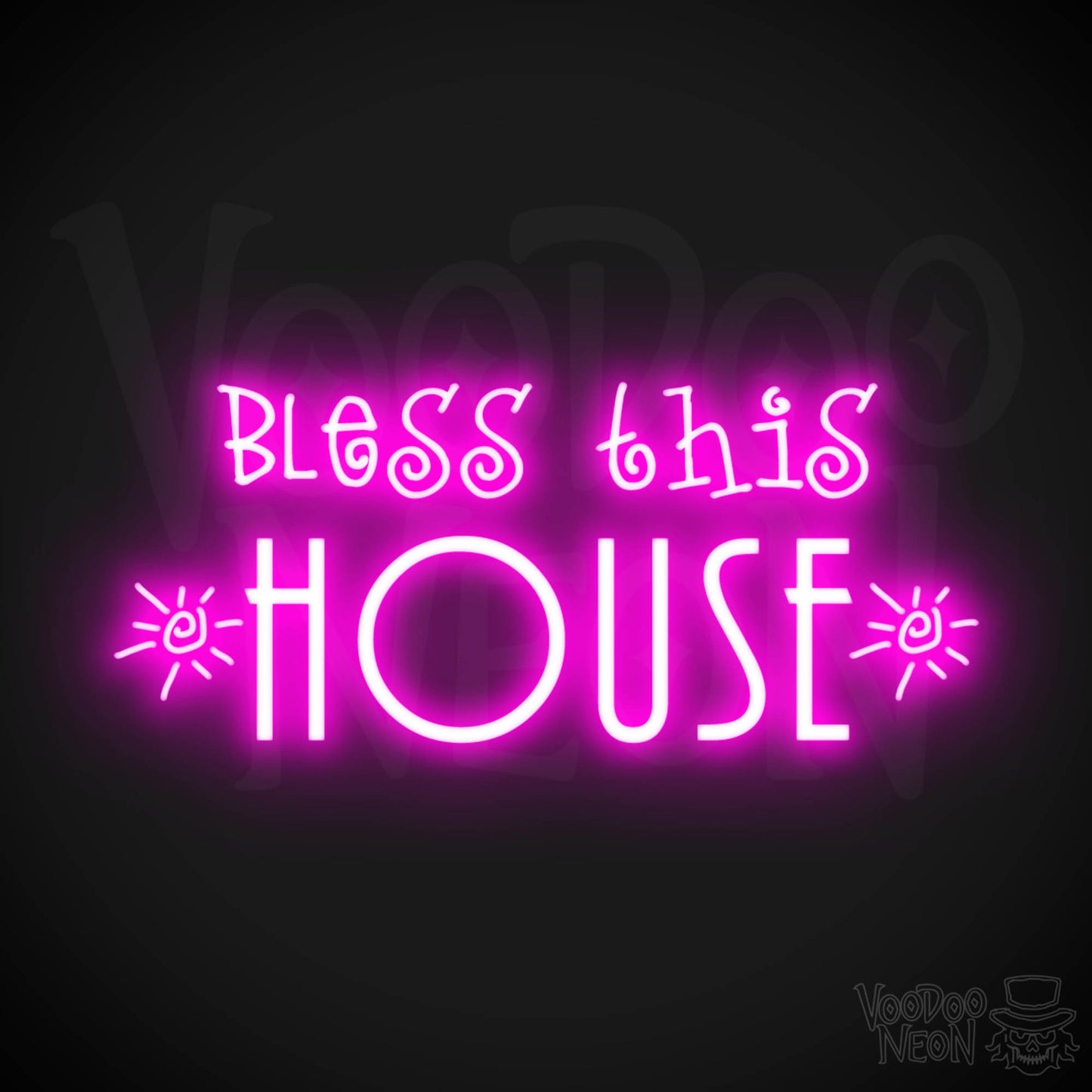 Bless This House Neon Sign - Neon Bless This House Sign - LED Light Up Sign - Color Pink