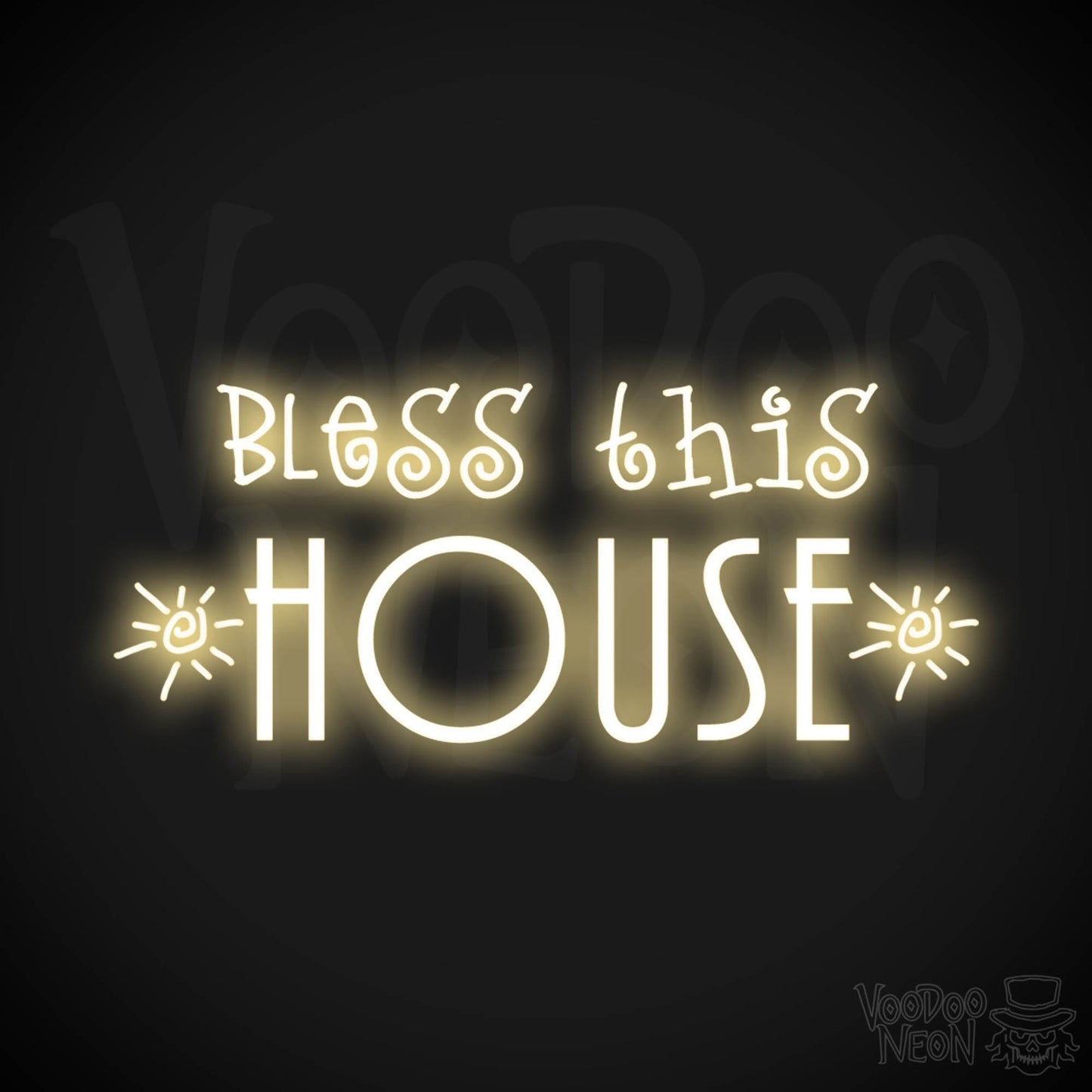 Bless This House Neon Sign - Neon Bless This House Sign - LED Light Up Sign - Color Warm White