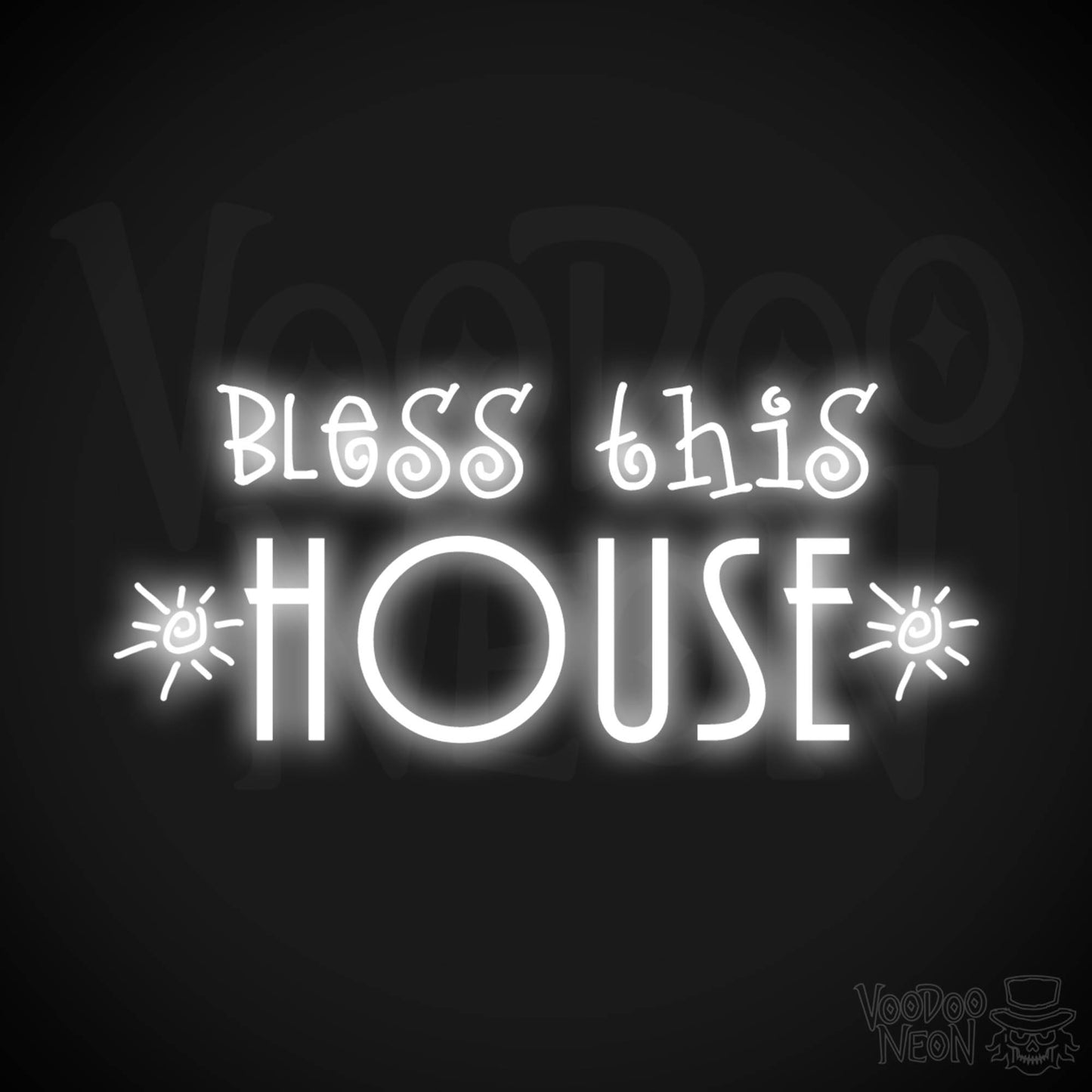 Bless This House Neon Sign - Neon Bless This House Sign - LED Light Up Sign - Color White