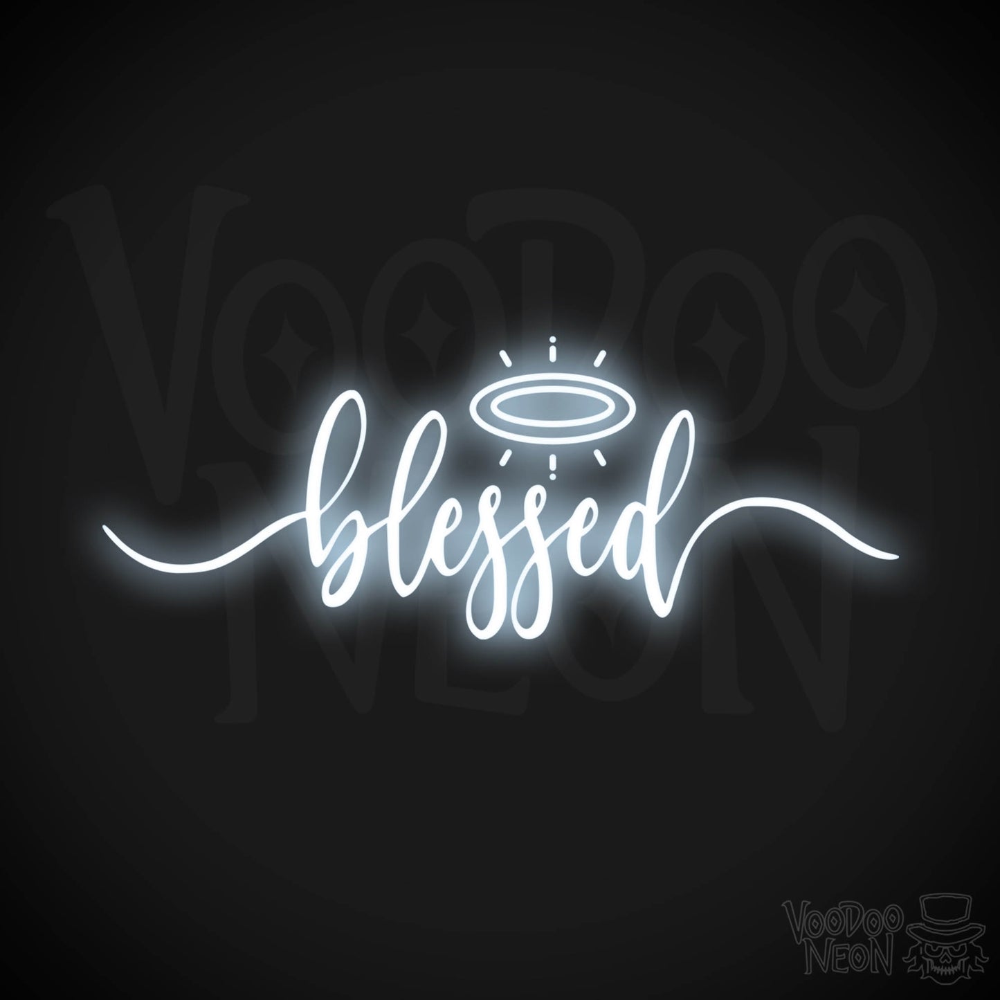 Blessed Neon Sign - Neon Blessed Sign - Color Cool White