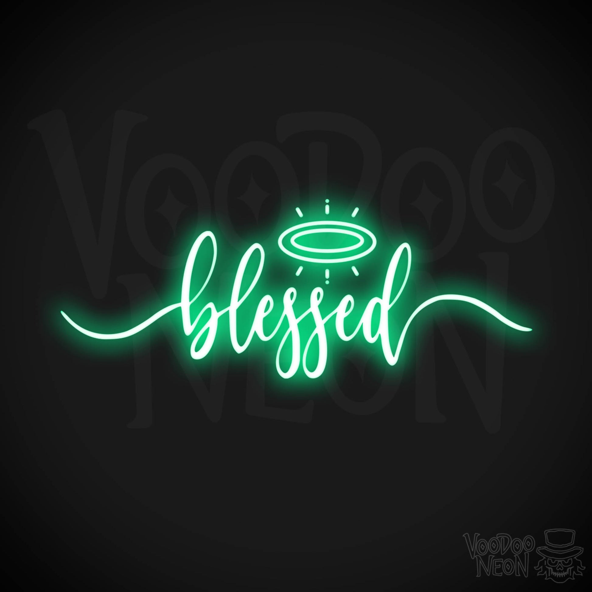 Blessed Neon Sign - Neon Blessed Sign - Color Green