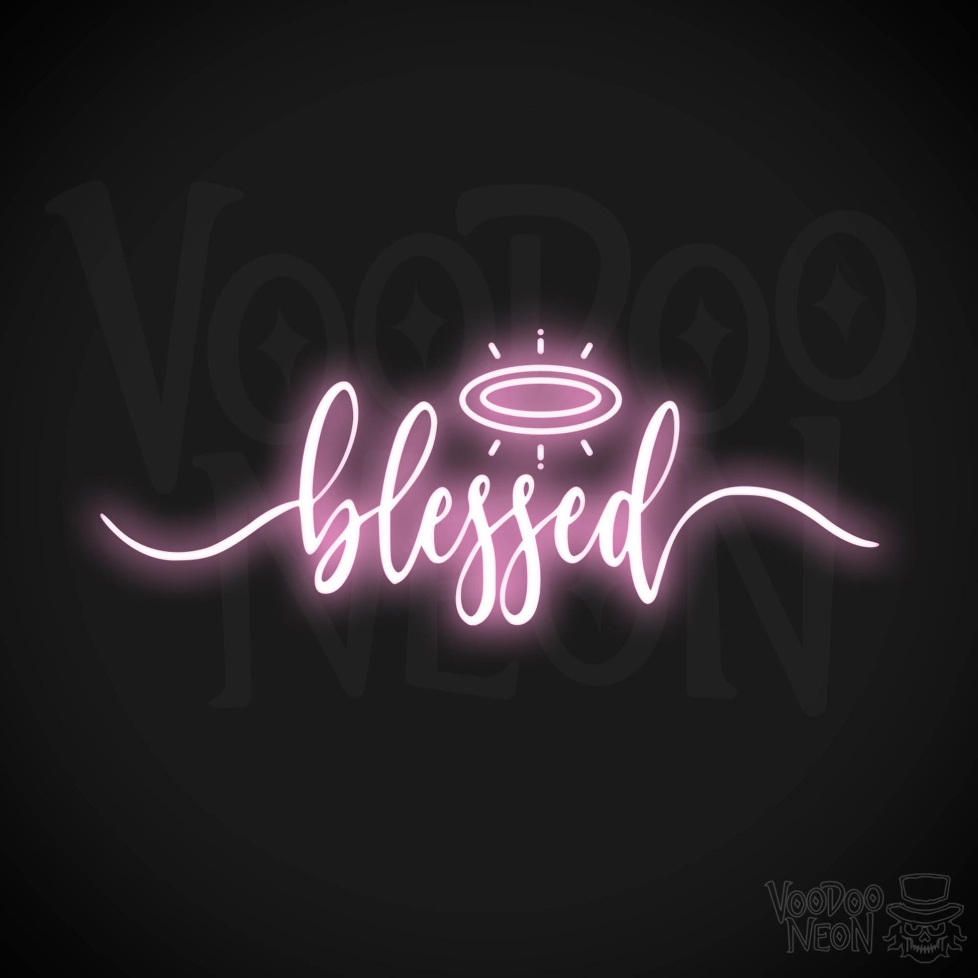 Blessed Neon Sign - Neon Blessed Sign - Color Light Pink