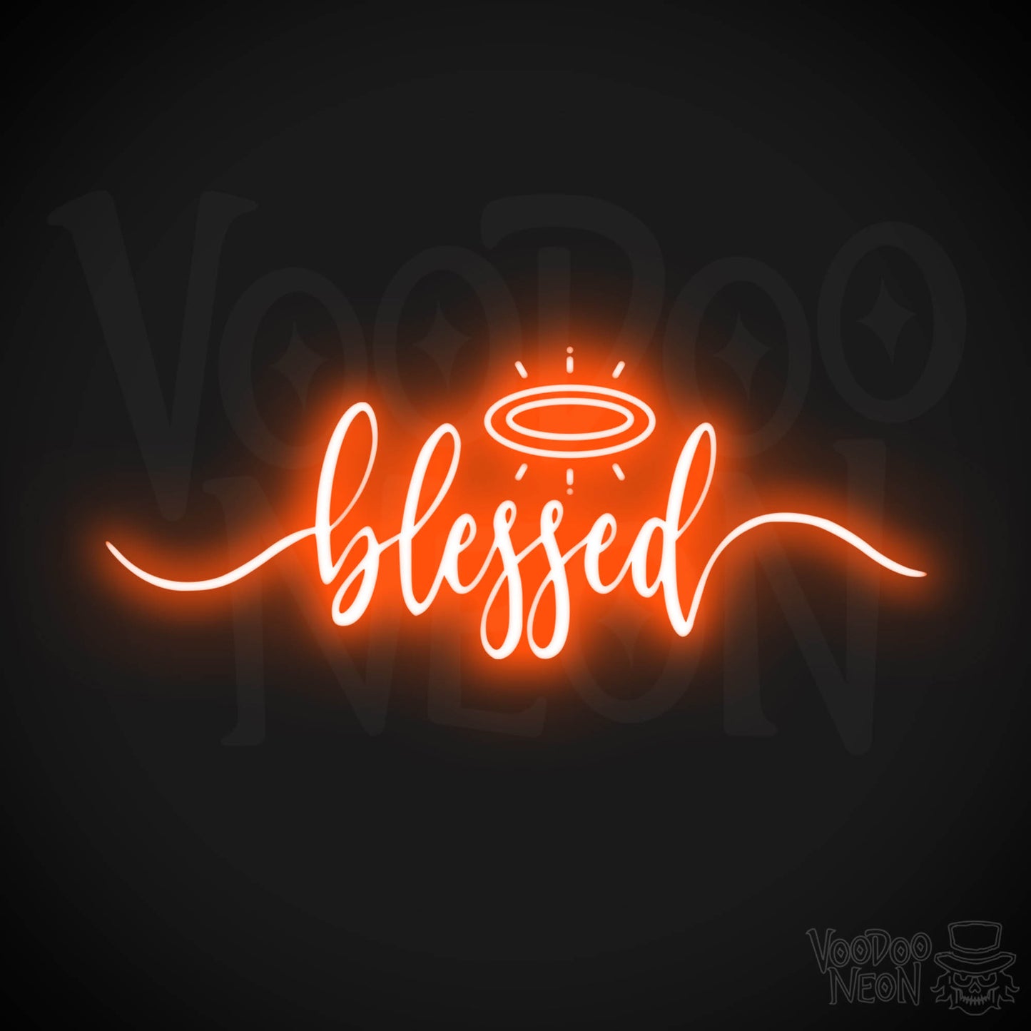 Blessed Neon Sign - Neon Blessed Sign - Color Orange